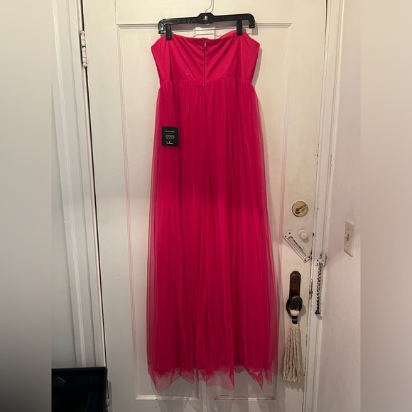 Lulu’s Sparkle Hot Pink Strapless Dress Brand New, Never Worn - Picture 3 of 4